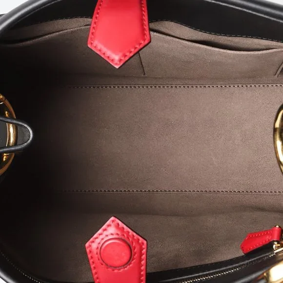 FENDI Tricolor Nappa Leather Runaway Logo Shoulder Bag - Picture 8 of 11